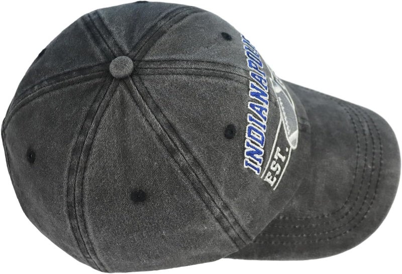Terojnkl Embroidered City Football Hat for Men Women, Adjustable Unisex Cotton Fans Baseball Cap - Image 4